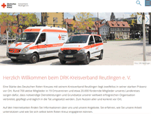 Tablet Screenshot of drk-reutlingen.de